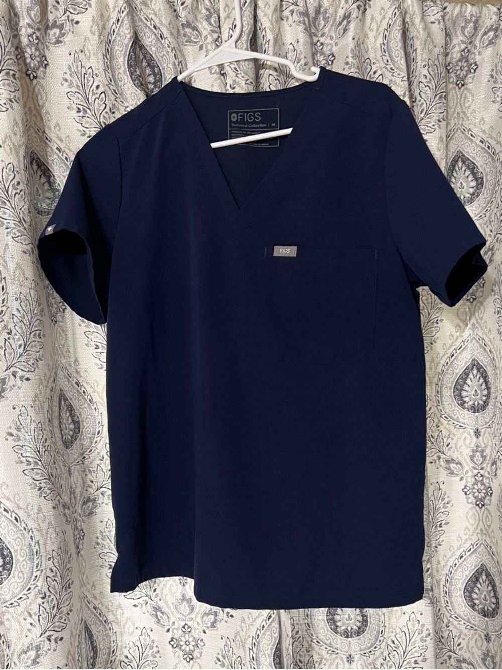 Figs Catarina Navy V-Neck Medical Scrub Top